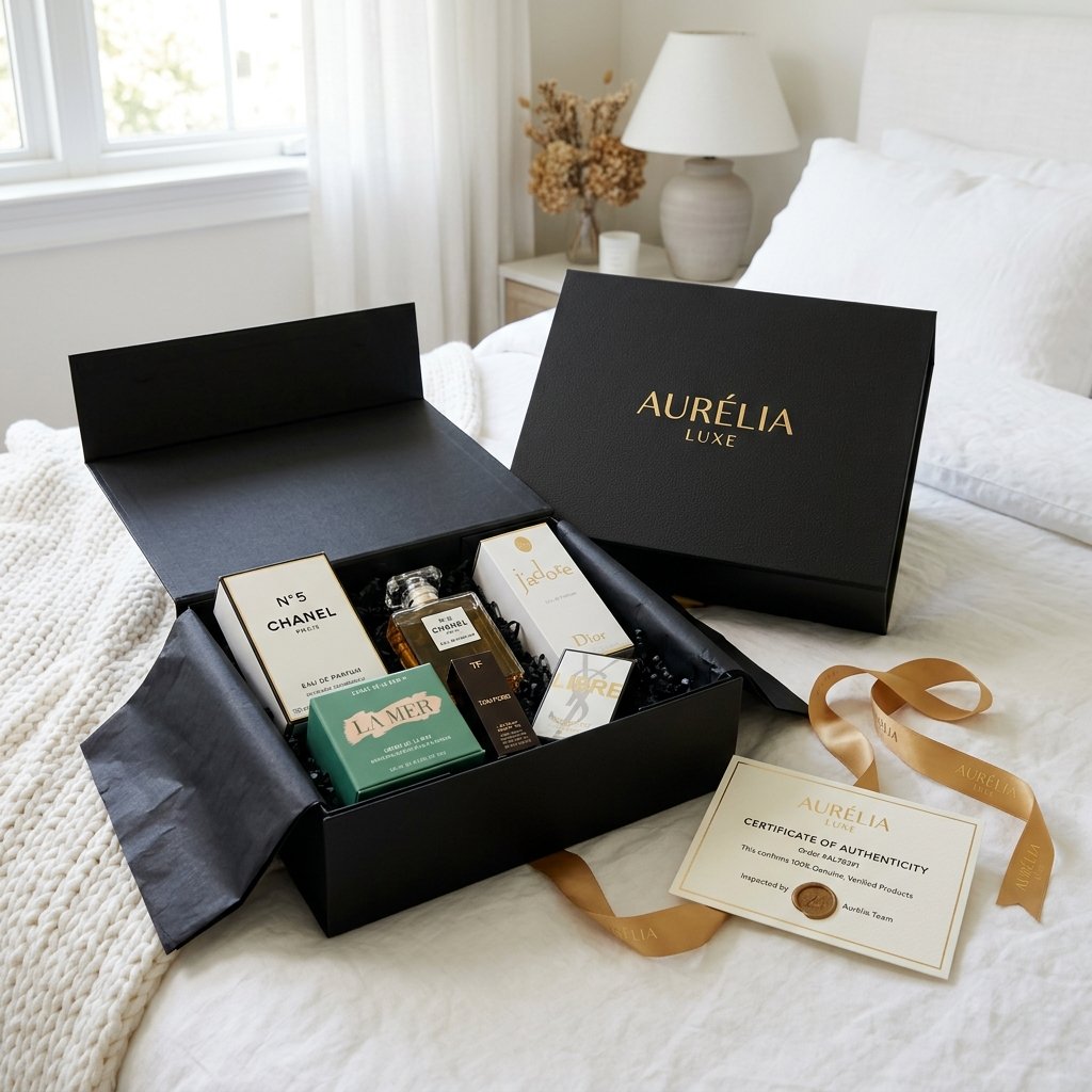 صندوق شحنة نايس ون يحتوي على منتجات أصلية فاخرة